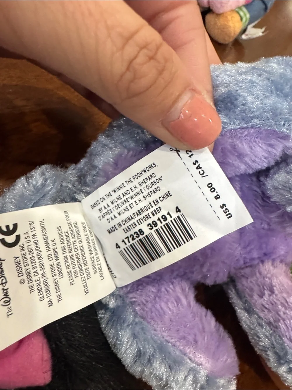 Lot of 3 They Disney Story Plush Easter/ Spring Pooh and Eeyore